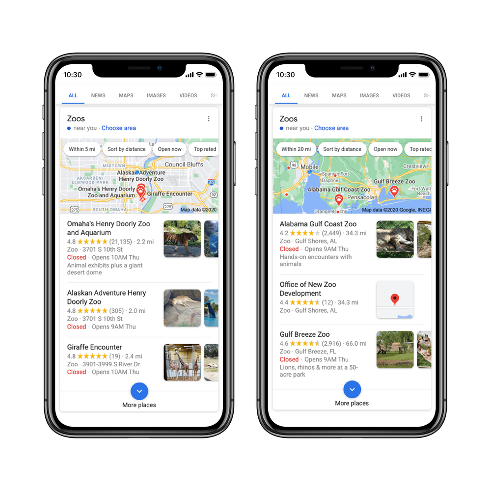 구글지도] 위치가 더 관련성 높은 검색 결과를 제공하는 데 도움이되는 방법